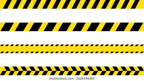 Yellow and black warning tape. designed for industrial safety. roadwork construction. Caution tape border and safety stripe

