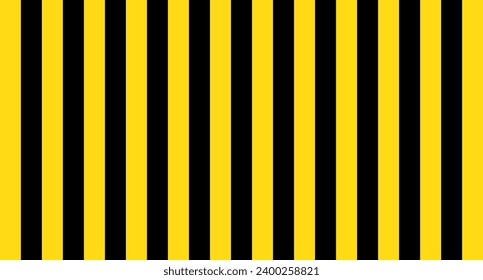 Fondo rayado vertical de advertencia amarillo y negro. Vector.