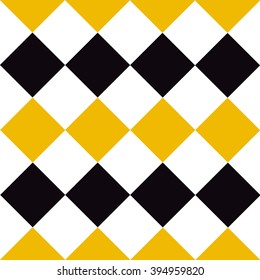 Yellow Black White Diamond Background Vector Illustration