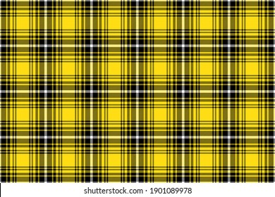 Yellow, Black And White Plaid. Tartan Pattern For Clothes, Pillows, Tablecloth, Paper Prints Etc.