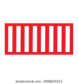 yellow black white red color road lane vector icon warning sign, vector icon