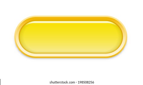 the yellow blank button / the oval glossy button / beautiful yellow button