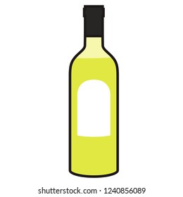 yellow Blank empty label bottle template