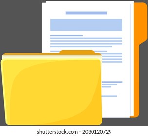 Yellow blank empty notepad, notebook. Closed sketchpad with colored bookmarks, sheets of paper isolated. Attribute of study, business, education. Copybook to write information and messages, scrapbook