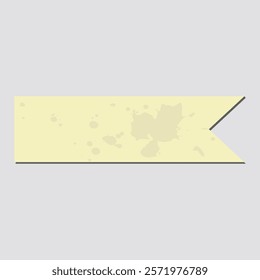 Yellow Blank Ribbon Banner Vector Design. Bright yellow ribbon banner with a minimal design. Perfect for eye-catching promotions or graphic elements