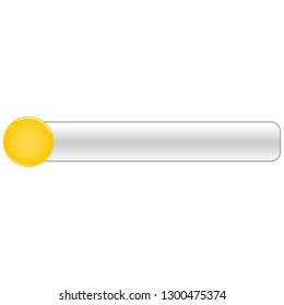 Yellow blank round glossy button gray rectangle. The graphic element for design saved as a vector illustration in the EPS file format.