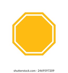 Ilustración vectorial de señal de stop en blanco. señal de stop en blanco. señal de tráfico