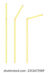 Yellow  blank straw. vector illustration
