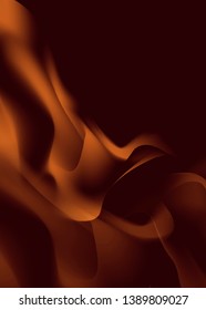 Yellow blazing flame on a black background vector