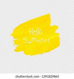 Yellow Blob Isolated Transparent Background, Vector Illustration
