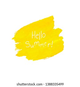 Yellow Blob Isolated White Background, Vector Illustration