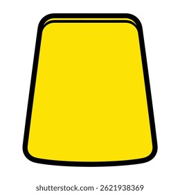 Yellow block defines shape graphic isolated