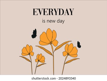 Yellow bloom flower vector design