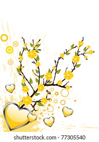 yellow blossom - vector