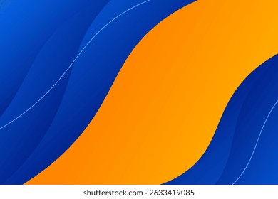 Projeto de fundo abstrato amarelo e azul. Ilustração de vetor 
