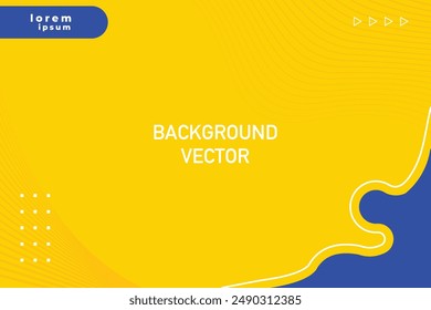 yellow and blue abstract background. Dynamic shapes composition. Eps10 vector