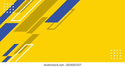 yellow and blue abstract background. Dynamic shapes composition. Eps10 vector