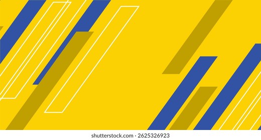 yellow and blue abstract background. Dynamic shapes composition. Eps10 vector