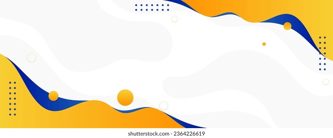 yellow blue abstract background with abstract fluid shapes. great for banner, poster, presentation, cover.