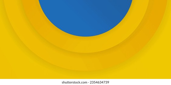 Fondo abstracto amarillo y azul con elementos memphis para afiches, pancartas