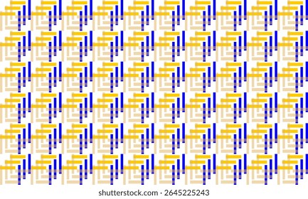fundo de bloco quadrado abstrato amarelo e azul com quadrículas tira transversal padrão de repetição sem emenda, design de imagem de padrão repleto para impressão de tecido ou papel de parede ou empacotamento de impressão