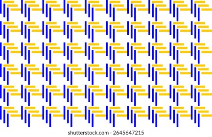 fundo de bloco quadrado abstrato amarelo e azul com quadrículas tira transversal padrão de repetição sem emenda, design de imagem de padrão repleto para impressão de tecido ou papel de parede ou empacotamento de impressão
