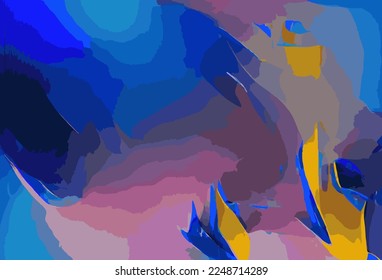 color azul amarillo abstracción textura fondo de arte eps10