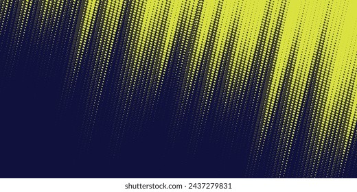 Fondo amarillo y azul con elemento de patrón de semitonos de punto. Fondo de grunge cepillo abstracto. concepto de cómic retro para su diseño gráfico, banner o póster