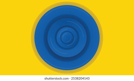 Yellow and blue background with circle. Vector abstract background texture design, bright poster.