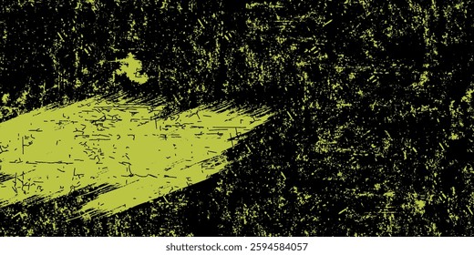 Yellow and blue background with halftone dot pattern elements. Abstract grunge brush background