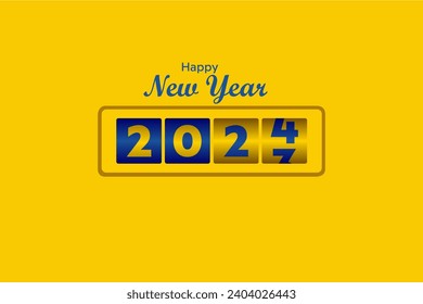 yellow and blue background new year vector