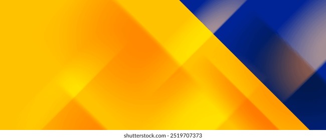 yellow and blue background with overlapping stripe shapes. great for business banner, corporate poster, journal report.