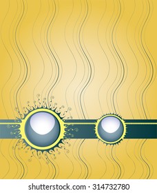 Yellow - blue background with pattern.