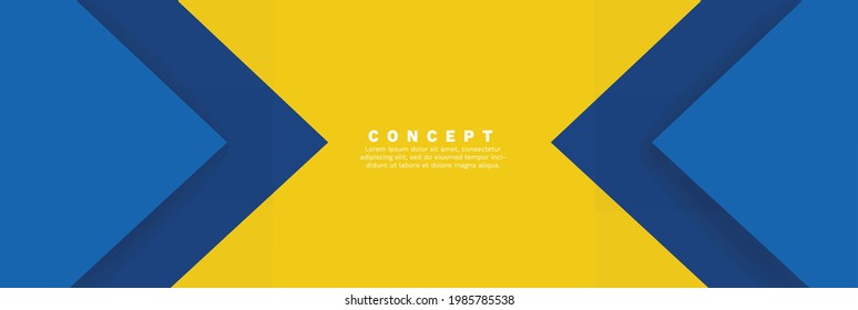 Yellow and blue background with stripes. Vector abstract background texture design, bright poster. Abstract background modern hipster futuristic graphic. Multi-layer effect with texture.