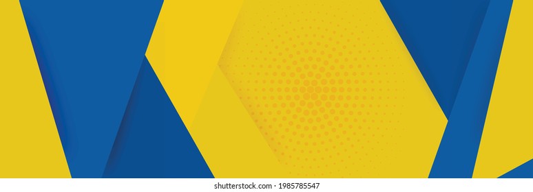 Yellow and blue background with stripes. Vector abstract background texture design, bright poster. Abstract background modern hipster futuristic graphic. Multi-layer effect with texture.