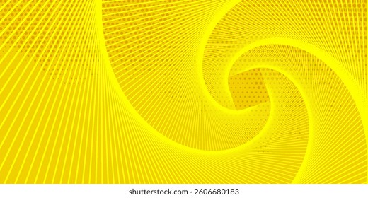 yellow and blue background with wavy lines, vector abstract illustration and dots
