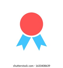 yellow and blue badge flat vector icon - ui icon vector