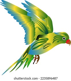 yellow  and blue beautiful parrot