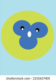 Yellow and blue bird icon with sky background