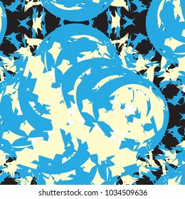 yellow blue blended in round rectangle shape pattern background vector illustration image