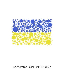 Yellow and blue blotches. Ukrainian flag colors