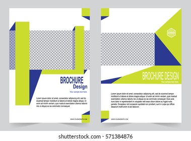 Yellow and Blue Brochure template flyer design, abstract template for annual report, magazine, poste
