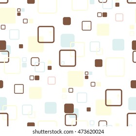 yellow, blue and brown abstract rounded square pattern