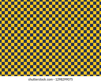 Yellow and blue checkerboard pattern 