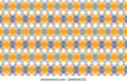 amarelo e azul círculo ponto oval anel sobreposição em branco plano de fundo design para impressão de tecido, papel de parede pintura, flor padrão imprimir