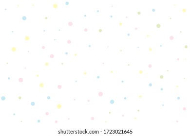 Los círculos amarillos y azules confetti caen sobre fondo transparente. Fondo circular vectorial punto. Confeti colorido abstracto volando en el aire. Ilustración vectorial de vacaciones con círculos confetti.