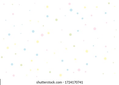 Los círculos amarillos y azules confetti caen sobre fondo transparente. Fondo circular vectorial punto. Confeti colorido abstracto volando en el aire. Ilustración vectorial de vacaciones con círculos confetti.