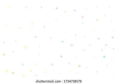 Yellow and blue circles confetti falling on transparent background. Round, dot vector background. Abstract colorful confetti flying in the air. Vector holiday illustration with circles confetti.