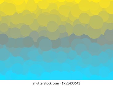 Yellow and blue circles. Vector illustration.