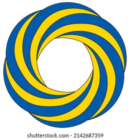 Yellow blue circular pattern flag Ukraine symbol  free country UA